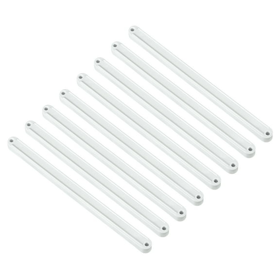 Uxcell Drawer Slides, 8Pcs 235mm - Plastic Drawer Rails, Side Mounted Grooved Guide Rails for Cabinet Drawers Bedside Tables Wardrobe Dressers (White)