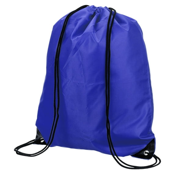 Uxcell Drawstring Bag Oxford Cloth Draw String Sack for Gym Outdoors, Blue 10 Pack