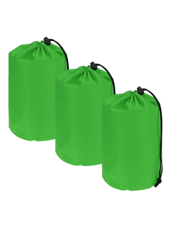 Drawstring Bag with Toggle, Cinch and Ditty Pouch Portable Outdoor Products Ditty Bag 5x10inch & 3 Pack & Green - Fitting for (Backpacking/Camping/Traveling)