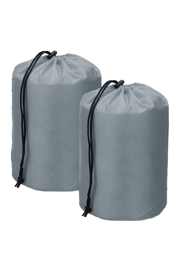 Drawstring Bag with Toggle, Cinch and Ditty Pouch Portable Outdoor Products Ditty Bag 7x13" & 2Pcs & Grey - Fit For(Backpacking/Camping/Traveling)