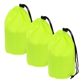 Uxcell Drawstring Bag with Toggle, Cinch Sack and Ditty Pouch Durable Portable Outdoor Ditty Bag 4x8inch & 3Pcs & Fluorescent Green - Fitting for ( Sports/Backpacking/Camping/Traveling)