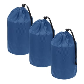 Uxcell Drawstring Bag with Toggle, Cinch Sack and Ditty Pouch Durable Portable Outdoor Ditty Bag 5x10inch & 3Pcs & Dark Blue - Fitting for ( Sports/Backpacking/Camping/Traveling)
