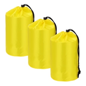 Uxcell Drawstring Bag with Toggle, Cinch Sack and Ditty Pouch Durable Portable Outdoor Ditty Bag 5x10inch & 3Pcs & Yellow - Fitting for ( Sports/Backpacking/Camping/Traveling)