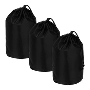 Uxcell Drawstring Bag with Toggle, Cinch Sack and Ditty Pouch Durable Portable Outdoor Ditty Bag 6x13inch & 3Pcs & Black - Fitting for ( Sports/Backpacking/Camping/Traveling)