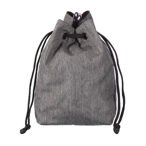 Uxcell Drawstring Camera Bag, 5.91"x3.94"x0.12" Waterproof Camera Drawstring Shoulder Bag with Camera Straps for Nikon DSLR Camera Lenses, Gray