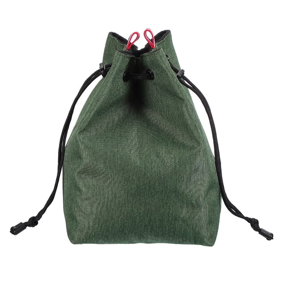 Uxcell Drawstring Camera Bag, 6.69"x4.72"x0.12" Waterproof Camera Drawstring Shoulder Bag with Camera Straps for Nikon DSLR Camera Lenses, Green