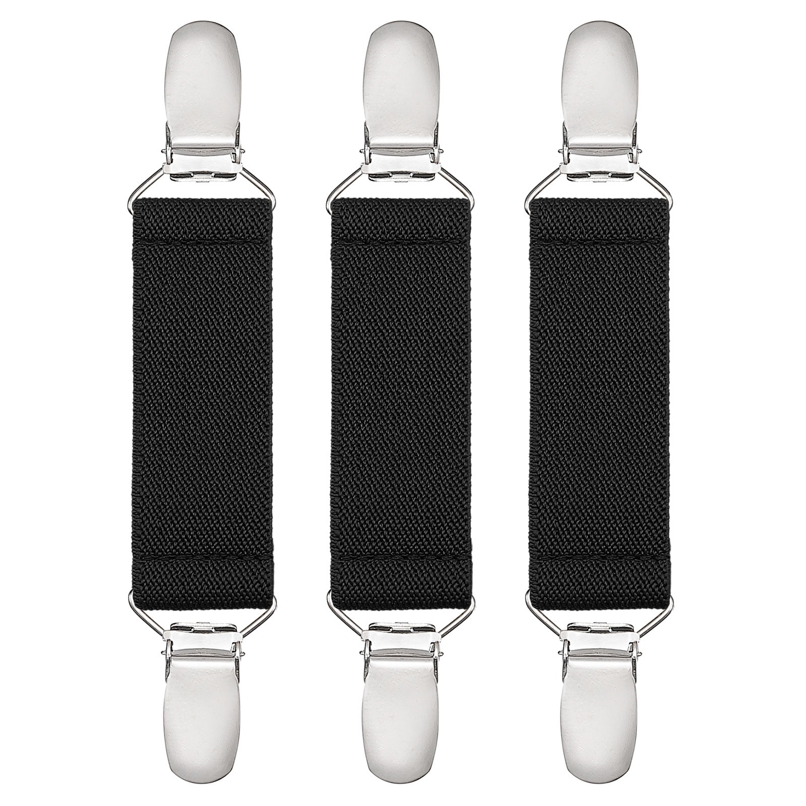 3Pcs Vintage Cinch Clips - Non-Slip Adjustable Clothing Fasteners For Sweaters, Shawls & Dresses In Black, White, Grey