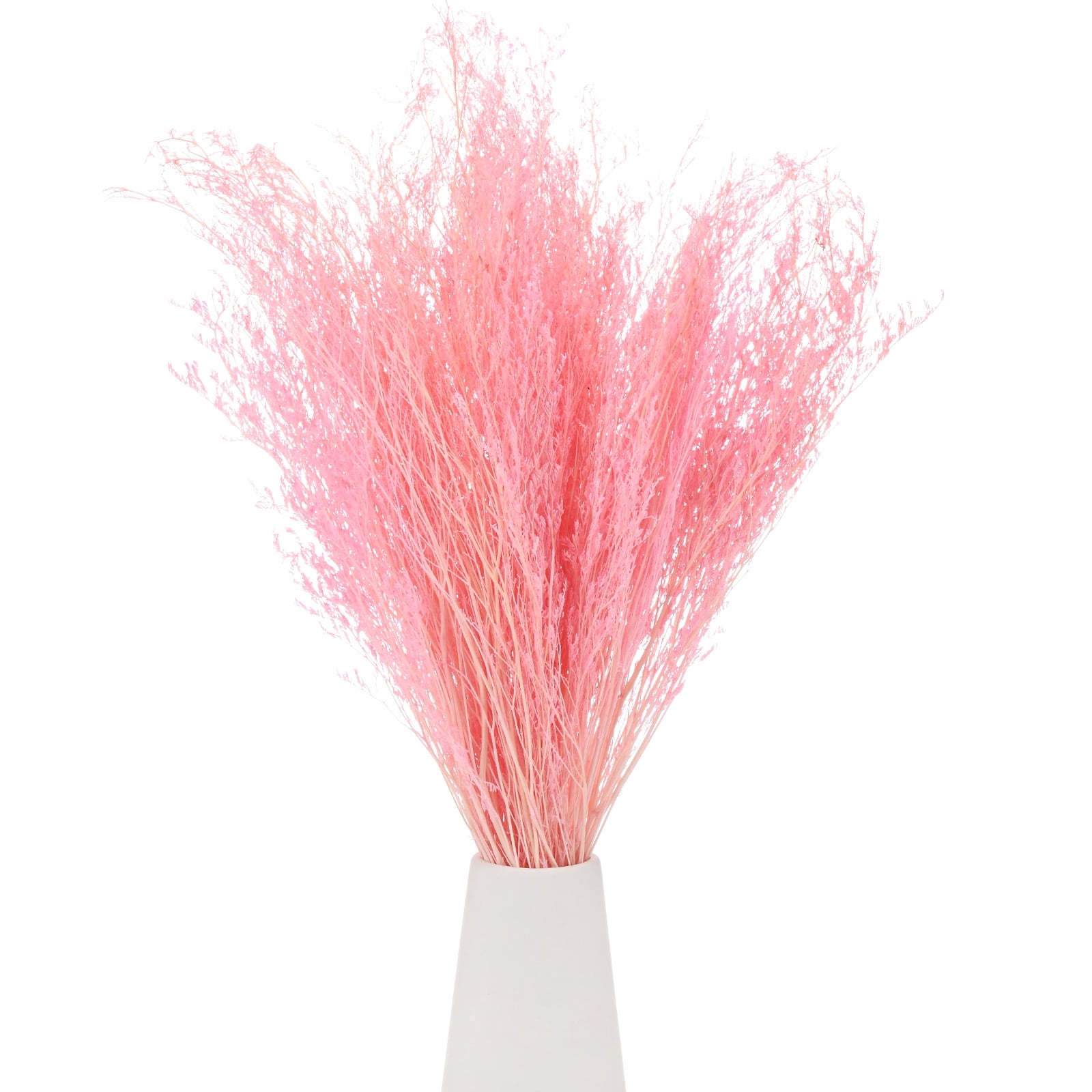 Uxcell Dried Flowers Bouquet 17" Dry Limonium Flower Bundle [Pink, 120g]