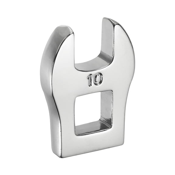 Uxcell Drive Crowfoot Wrench 3/8 Inch 10mm Metric Flare Nut Wrench CR-V Steel Electroplating Open End Crowfoot Wrench for Automotive Repair Mechanics, Bright Silver