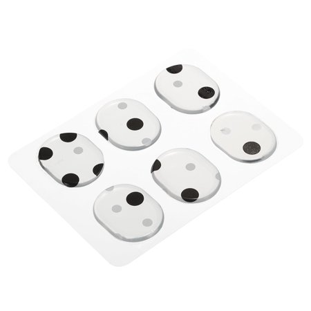 Uxcell Drum Dampeners Drum Gel Silicone Black Dots 31x25x2.8mm for Drums Cymbals Tone Control Pack of 6