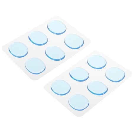 Uxcell Drum Dampeners Drum Gel Silicone Blue 31x25x2.8mm for Drums Cymbals Tone Control Pack of 12