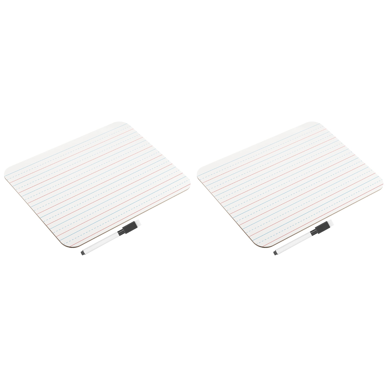 Uxcell Dry Erase Board with Lines Set, 12 " x 9" Small Double Sided