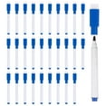 thumbnail image 1 of Uxcell Dry Erase Marker Pens Dark Blue Ink Fine Point Low Odor Whiteboard with Eraser Cap, 30 Pack, 1 of 6