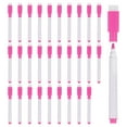 thumbnail image 1 of Uxcell Dry Erase Marker Pens Rose Red Ink Fine Point Low Odor Whiteboard with Eraser Cap, 30 Pack, 1 of 6