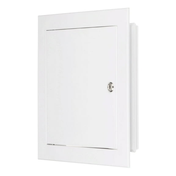 Uxcell Drywall Access Panel 9x9 Inch, Aluminum Frame Wall Hole Cover Plumbing Access Doors with Cam Latch Lock for Wall Ceiling, White