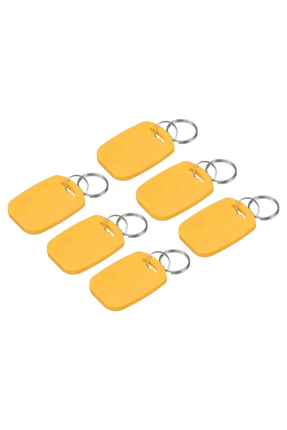 Dual Frequency Read Only RFID Proximity IC/ID Key Fobs Tag Yellow 6 Pack