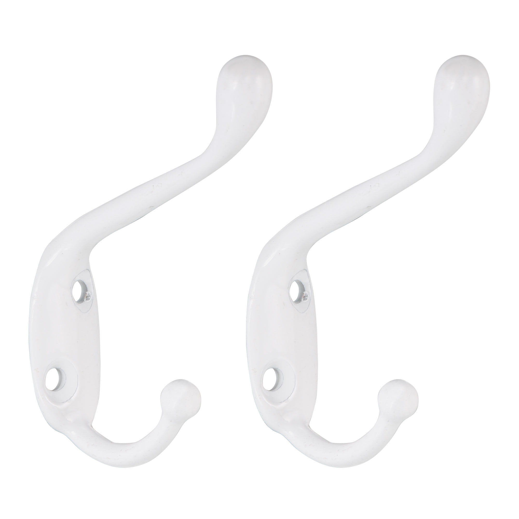 Dual Prong Coat Hooks Wall Mounted Retro Double Hooks Utility Gold Hook for  Coat Scarf Bag Towel Key Cap Cup Hat 87mm x 