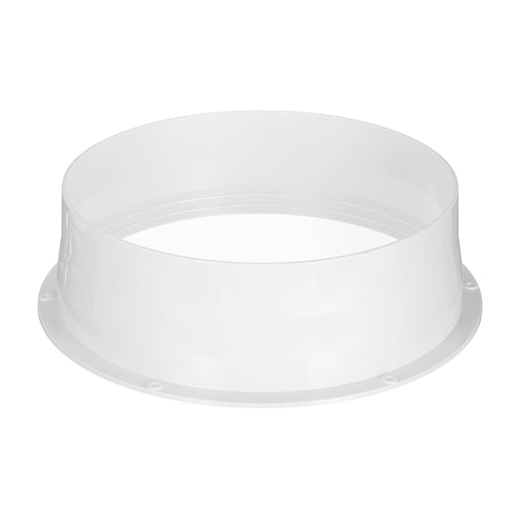 Uxcell Duct Connector Flange (11.6 Inch) - ABS Plastic Straight Pipe Flange Round HVAC Air Vent Duct Mounting for Ventilation Cooling Heating Air Conditioning Systems, White