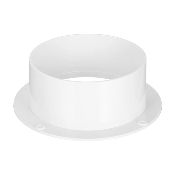 Uxcell Duct Connector Flange (48 Inch) - ABS Plastic Straight Pipe Flange Round HVAC Air Vent Duct Mounting for Ventilation Cooling Heating Air Conditioning Systems, White