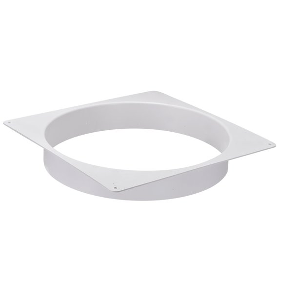 Uxcell Duct Connector Square ABS Plastic Air Outlet Inlet Adaptor for 12.4" x 12.4" x 1.97" Dia White