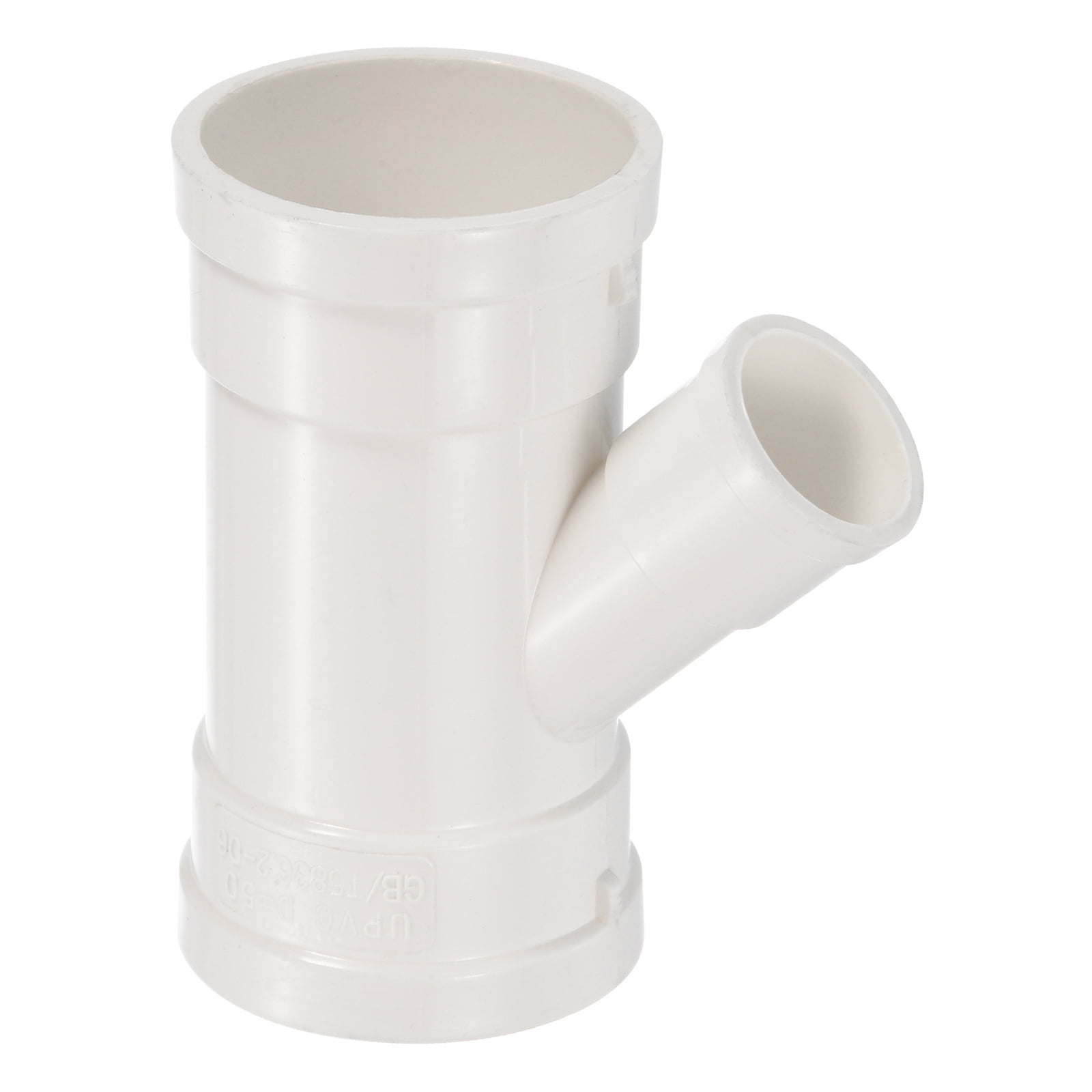 Uxcell Duct Hose Y Shaped Connector Wye Pipe Splitters, 2" to 1", White