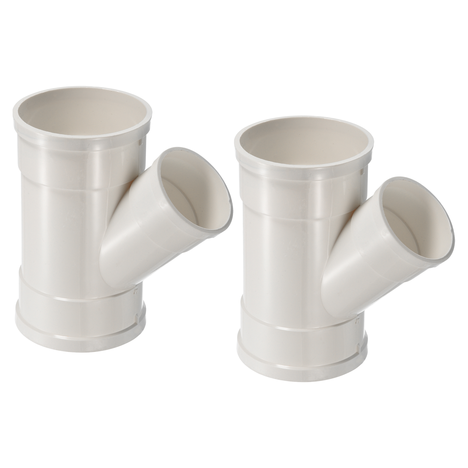 Uxcell Duct Hose Y Shaped Connector Wye Pipe Splitters, 4" to 3", White