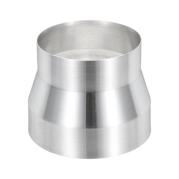 Uxcell Duct Reducer (6'' to 5'') - Aluminum Alloy Air Ducting Reducer Increaser Round Metal Duct Adapter Inline HAVC Pipe Fitting for Exhaust Fan/Blower/AC/Ventilation Systems, Silver