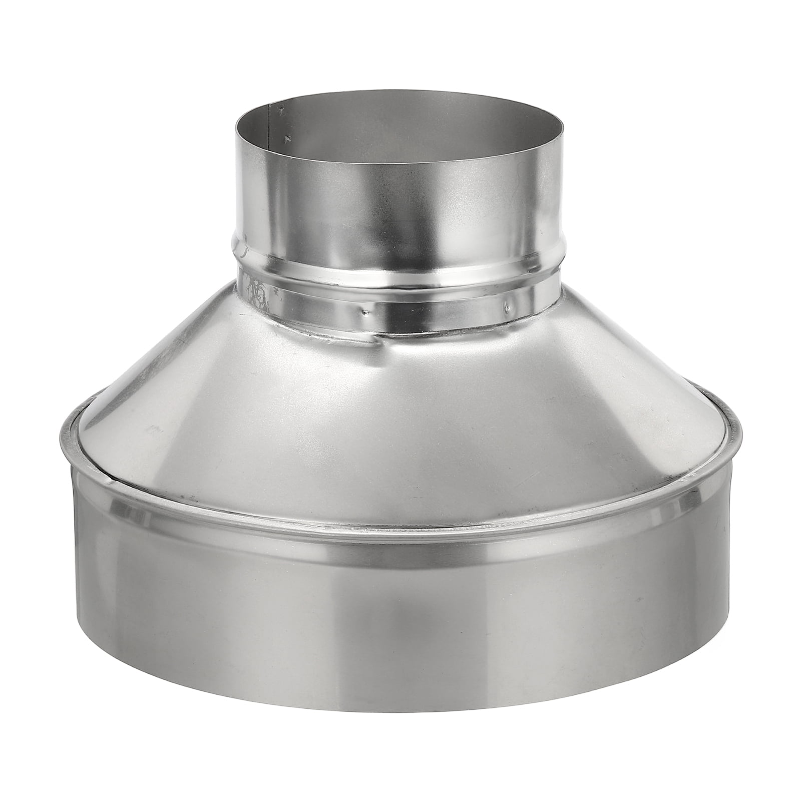 Uxcell Duct Reducer (8" to 4") - 304 Stainless Steel Air Ducting Reducer Increaser Metal HAVC Duct Adapter Stove Pipe Fitting Connector for Exhaust Fan/Blower/AC/Ventilation Systems