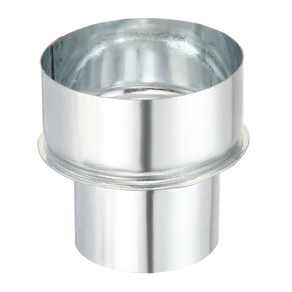 Uxcell Duct Reducer Increaser Adapter (4" to 3") - Galvanized Steel Round Air Ducting Connector Pellet Stove Chimney Adapter Pipe Fitting, for Bathroom Kitchen Inline Ventilation System