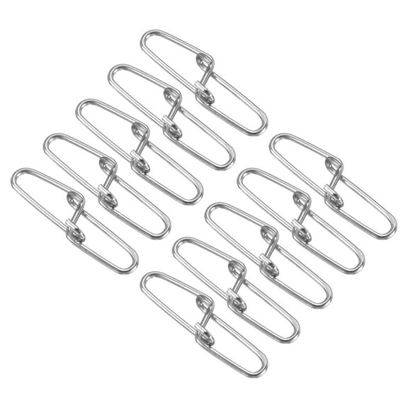 Uxcell Duo-Lock Snaps, 40LBS Swivel Slid Rings Fishing Tackle Kit, 100 Pack