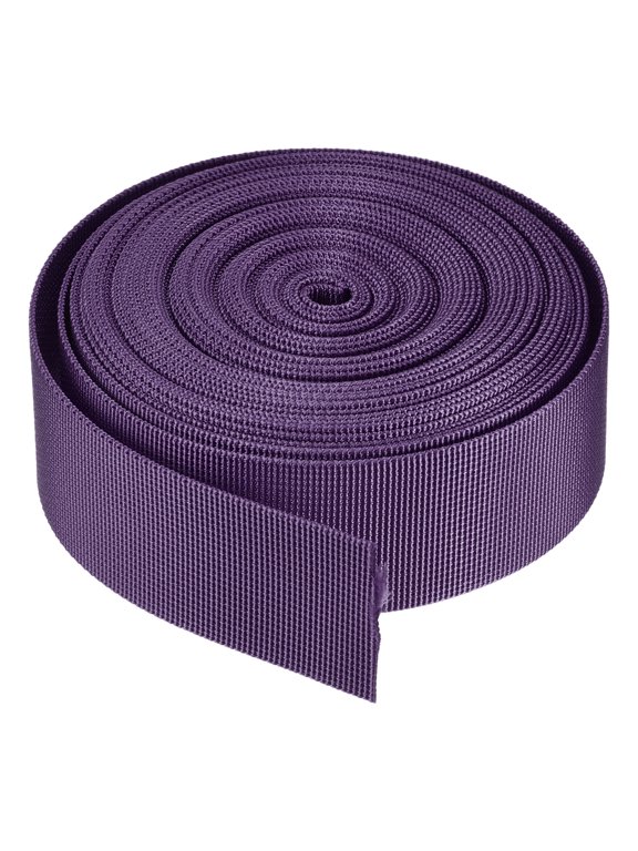 Durable 1.5" Width Flat Nylon Webbing Strap for Backpacks and Luggage Racks Dark Purple