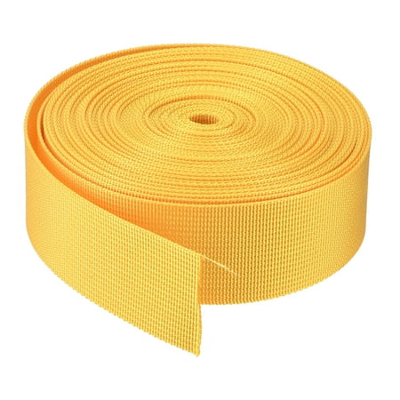 Uxcell Durable 1.5" Width Flat Nylon Webbing Strap for Backpacks and Luggage Racks Gold Tone