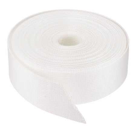 Uxcell Durable 1.5" Width Flat Nylon Webbing Strap for Backpacks and Luggage Racks White
