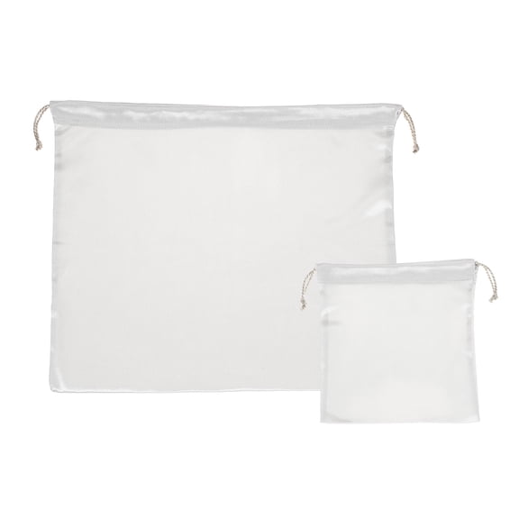 Uxcell Dust Cover Storage Bag Silk, 2 Pcs Handbag Dustproof Bags Organizer with Drawstring for Pouch Purse Cloth Shoes, White