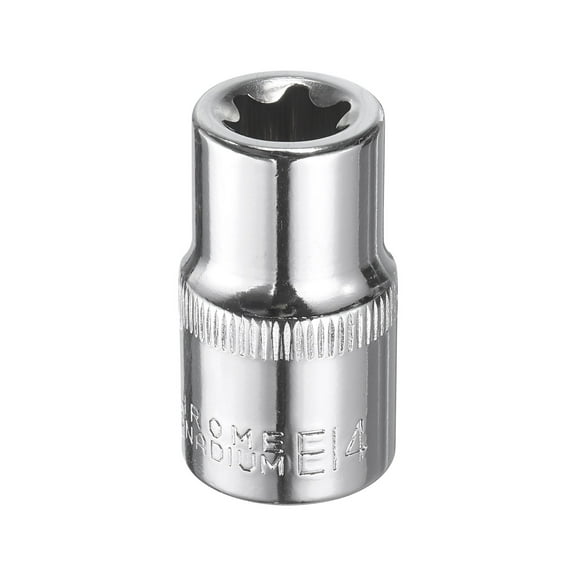 Uxcell E-Torx Socket 1/2" Drive E14 Star Socket 1.5" Length 6 Point Spline Sleeve
