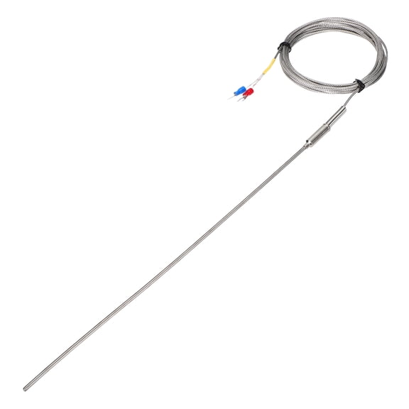 Uxcell E Type Thermocouple Temperature Sensor Probe 3x300mm 9.8ft Wire 0 to 800C(32 to 1472F) Stainless Steel