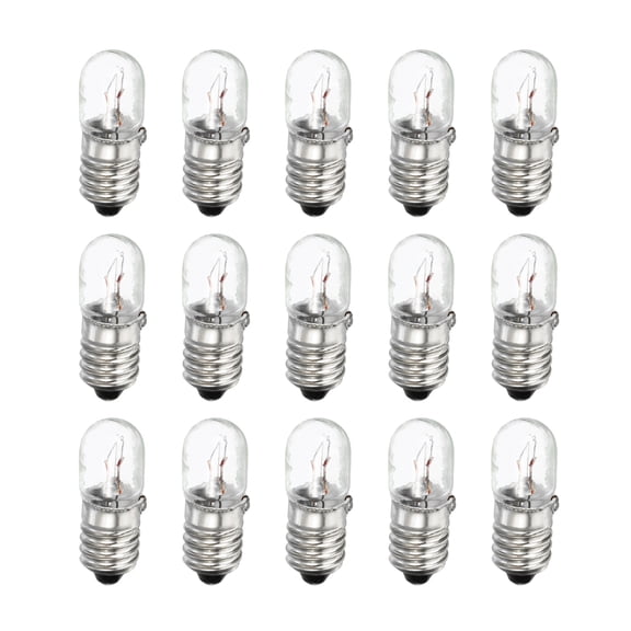 Uxcell E10 Screw Base Miniature Bulbs 30V/3W Warm Yellow Light Mini Lamps with Box 1 Set