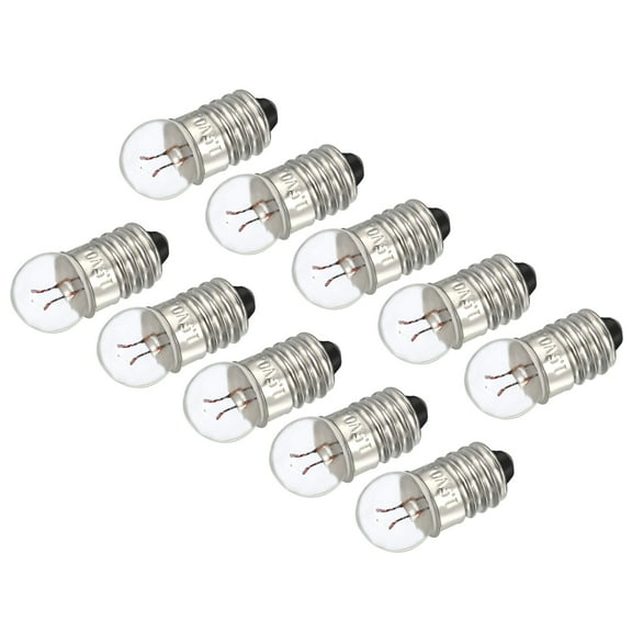 Uxcell E10 Screw Base Miniature Bulbs DC 1.5V Warm Yellow Light Mini Lamps with Storage Box 20pcs