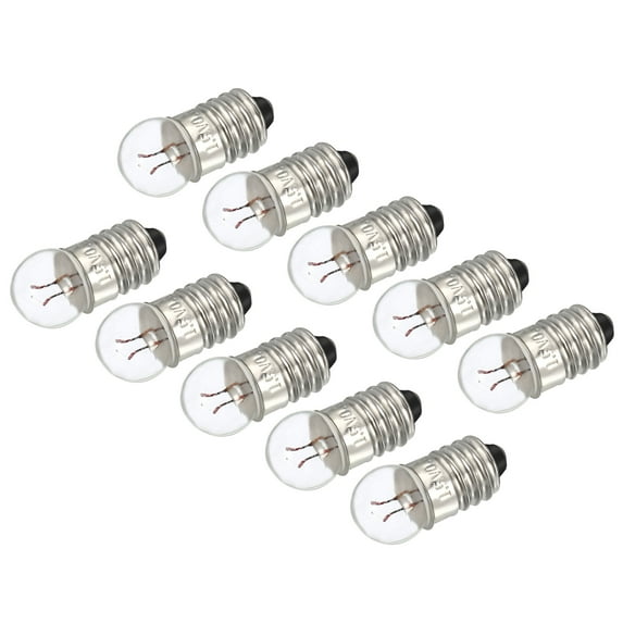 Uxcell E10 Screw Base Miniature Bulbs DC 1.5V Warm Yellow Light Mini Lamps with Storage Box 20pcs