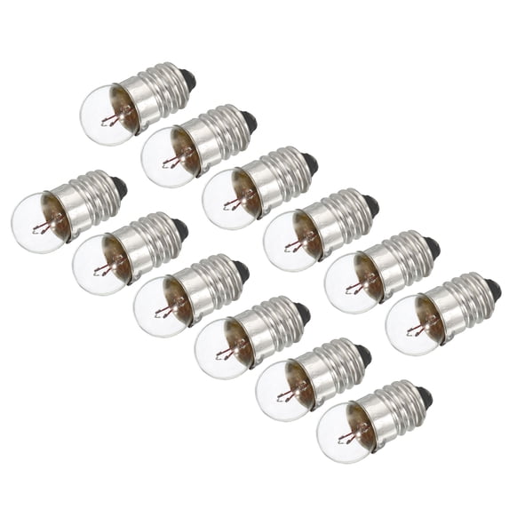 Uxcell E10 Screw Base Miniature Bulbs DC 6.2V Warm Yellow Light Mini ...