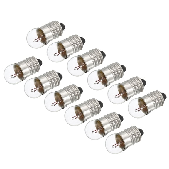 Uxcell E10 Screw Base Miniature Bulbs DC 6.2V Warm Yellow Light Mini Lamps with Storage Box Silver 30pcs