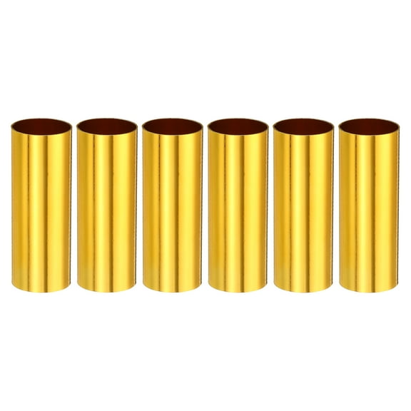 Uxcell E12 Candle Socket Covers 2.4" Candelabra Base Holder Yellow 6 Pcs