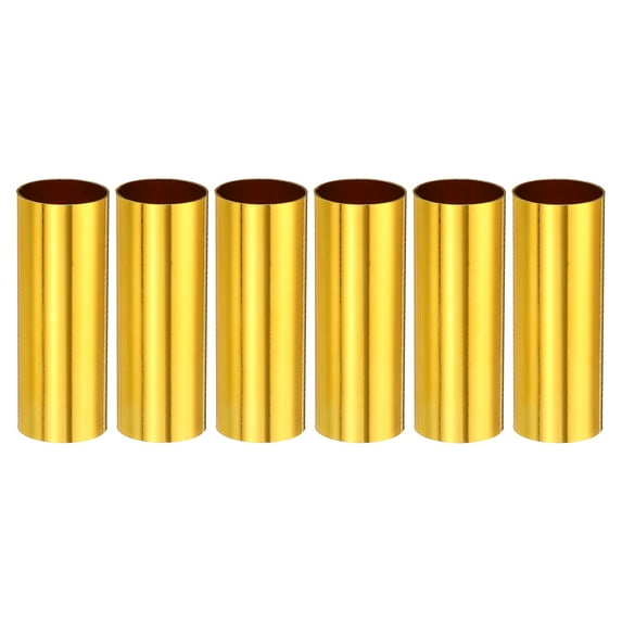 Uxcell E12 Candle Socket Covers 2.4" Candelabra Base Holder Yellow 6 Pcs