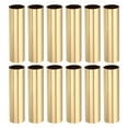 thumbnail image 1 of Uxcell E12 Candle Socket Covers, 3.1 Inch Tall Chandelier Sleeves Candelabra Base Holder, Gold Tone 12 Pack, 1 of 5