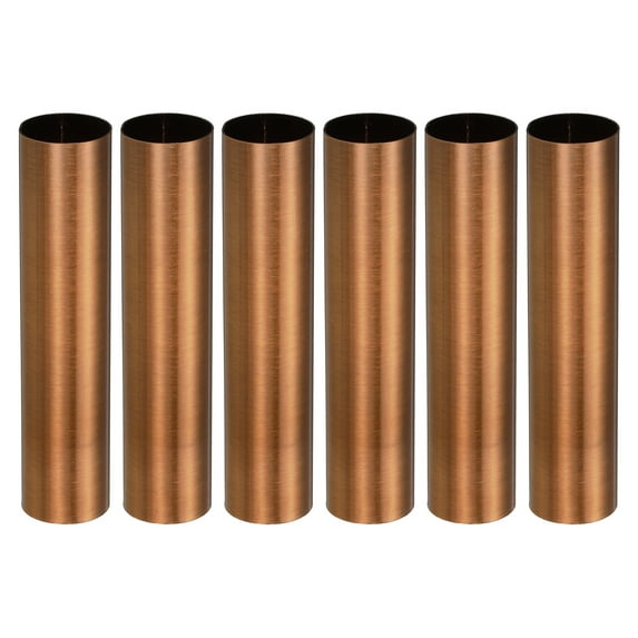 Uxcell E12 Candle Socket Covers 3.9" Candelabra Base Holder Red Bronze 6 Pcs