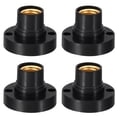 thumbnail image 1 of Uxcell E14 Bulb Socket, 4pcs Round Screw Base Lamp Holder Light Replacement Bases for Halogen CFL Light Bulb, Black, 1 of 5