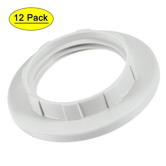 Uxcell E14 Light Socket Rings Lamp Shade Holder Adapter Ring White 12 Pack