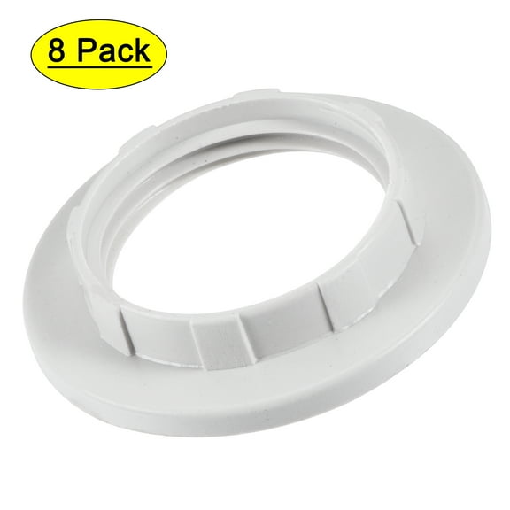 Uxcell E14 Light Socket Rings Lamp Shade Holder Adapter Ring White 8 Pack