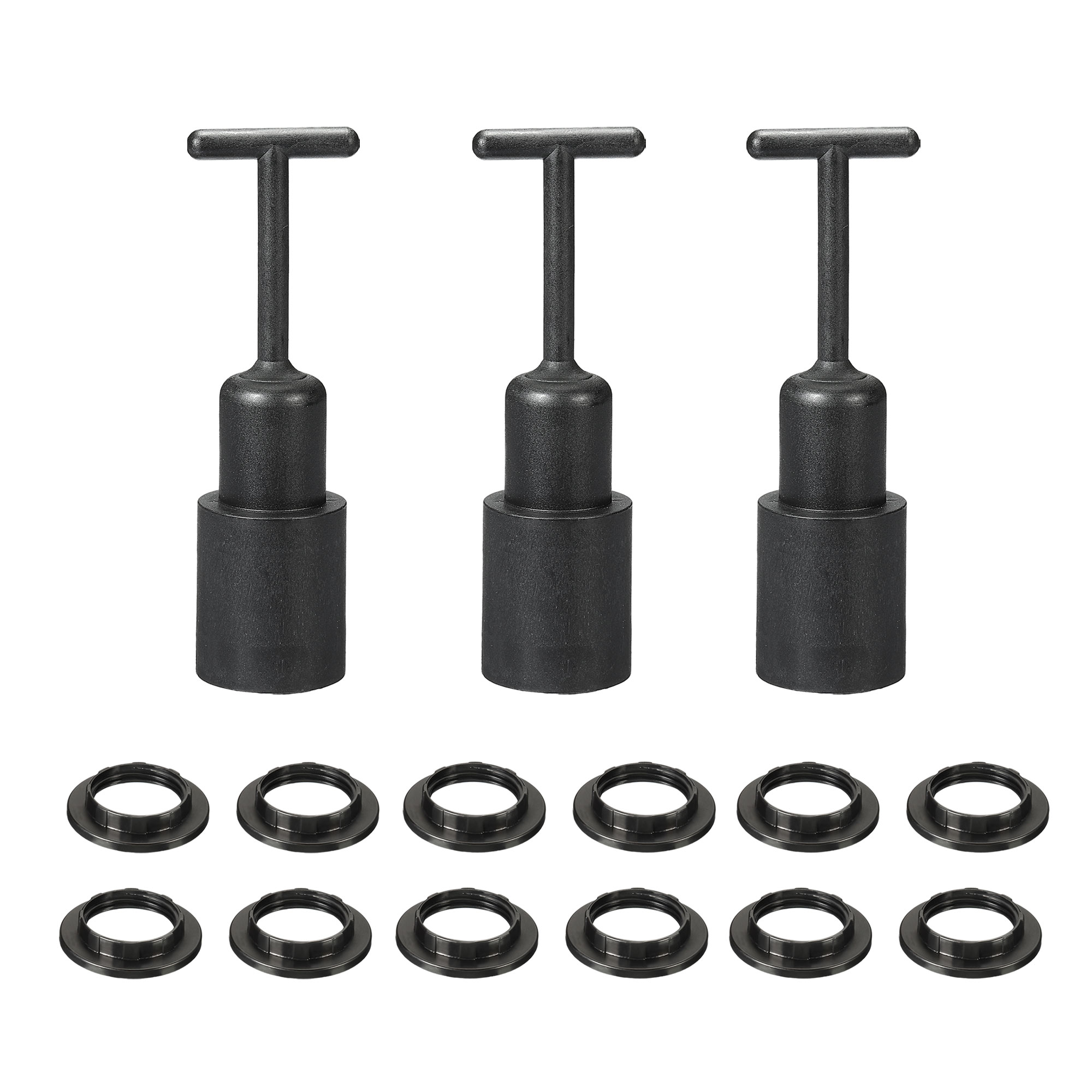 Uxcell E14 Socket Ring Removal Tool T Type with Lamp Shade Socket Rings