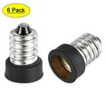 thumbnail image 1 of Uxcell E14 to E12 Lamp Base Converter Light Socket Adapter Silver 6 Pack, 1 of 5